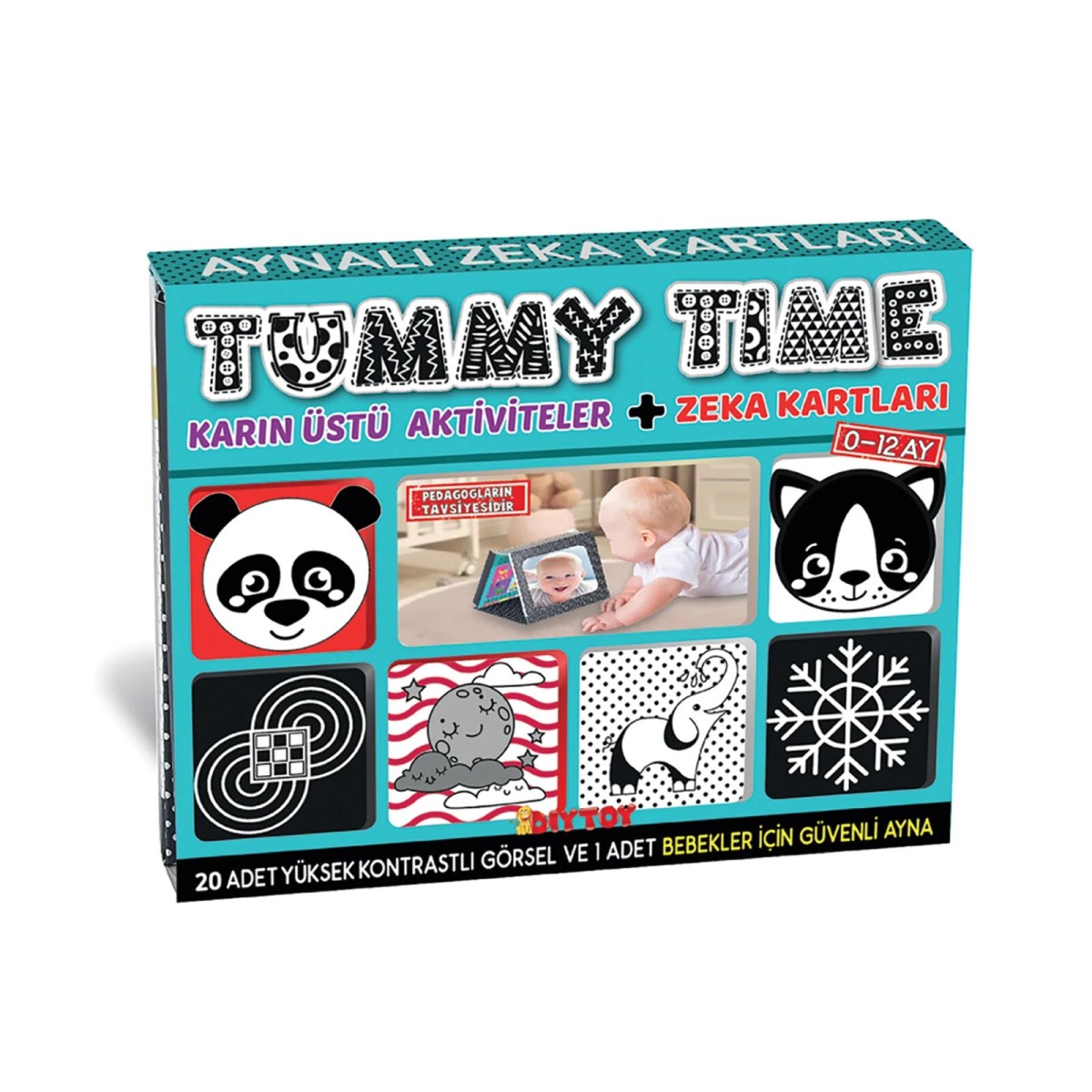 Baby toys Tummy Time Zeka Kartları Güvenli Bebek Aynası